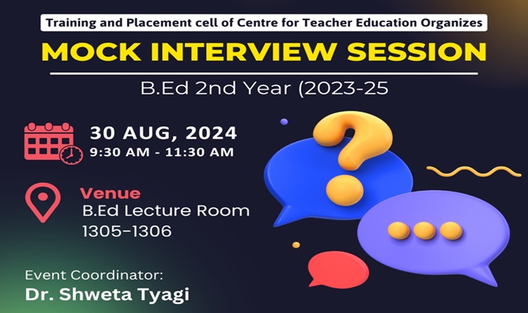 Mock Interview for B.Ed IInd year