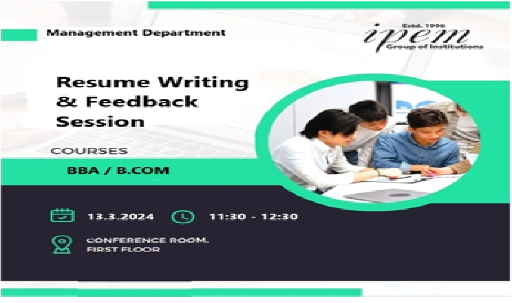 RESUME WRITING SESSION – REPORT on 13 March 2024