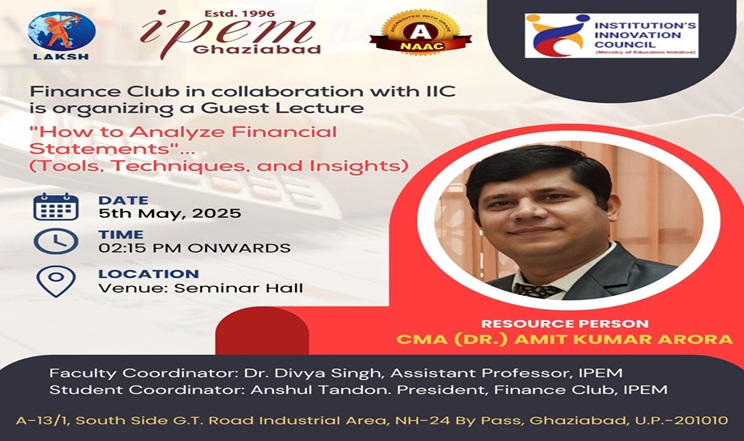 Guest Lecture on “How to Analyze Financial Statements: Tools, Techniques, and Insights”